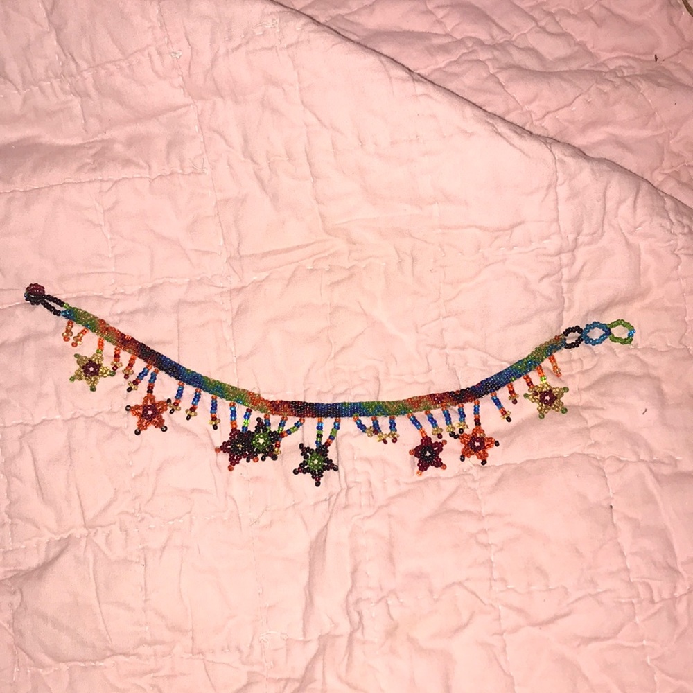 colorful star ankle bracelet